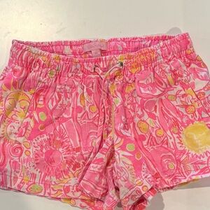 Lilly Pulitzer Women's Size XS BayBreeze 100% Linen Summer Shorts Pink